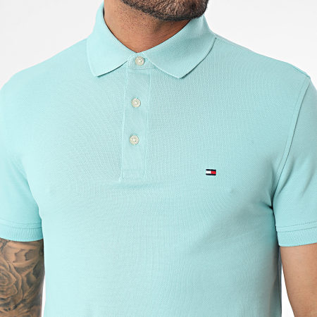 Tommy Hilfiger - Polo Manches Courtes Slim 7771 Turquoise Clair