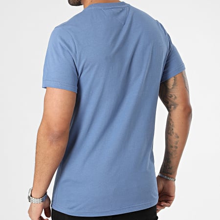 Tommy Jeans - Maglietta slim in jersey 9598 blu