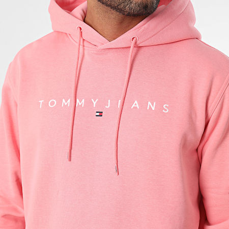 Tommy Jeans - Reg Linear Logo Sudadera con capucha 7985 Rosa