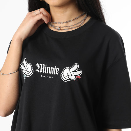 Minnie - Camiseta Mujer Minnie Mano Delantera Chicago Negro