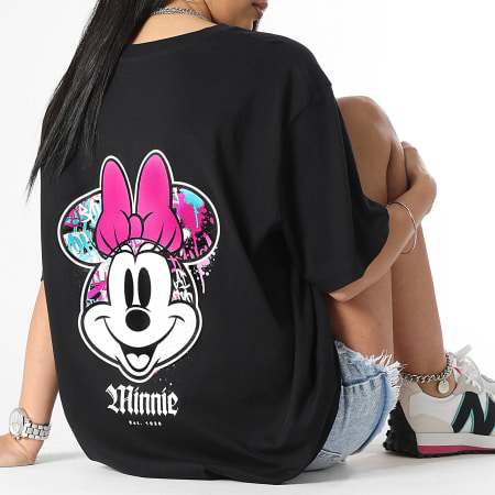 Minnie - Tee Shirt Femme Minnie Front Hand Vice Noir