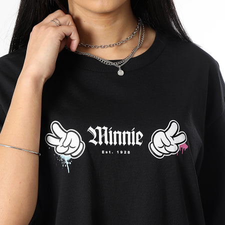Minnie - Maglietta da donna Minnie Front Hand Vice Tee Nero