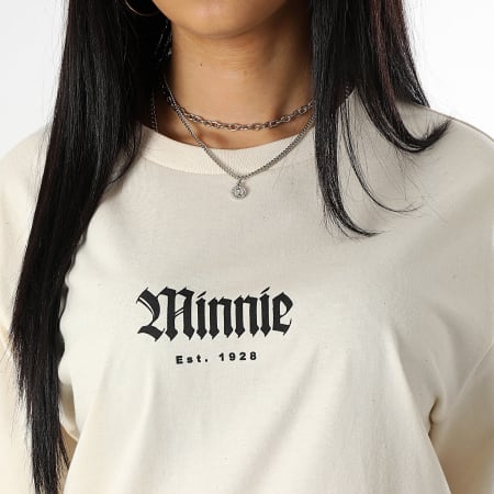 Minnie - Tee Shirt Femme Minnie Back Hand Chicago Beige