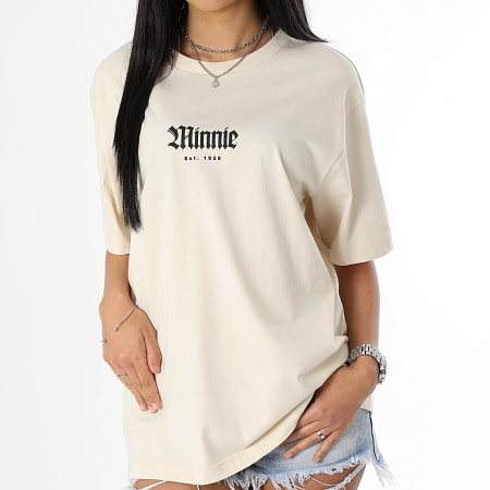 Minnie - Tee Shirt Femme Minnie Back Hand Chicago Beige