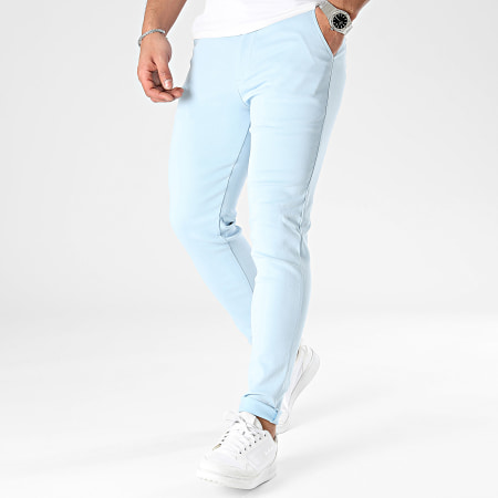 Frilivin - Pantalones chinos azul claro