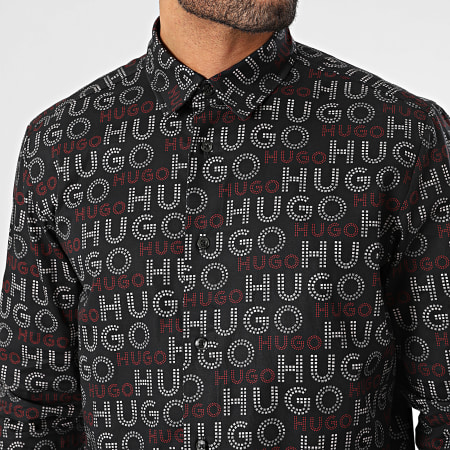 HUGO - Camisa de manga larga Emero 50508663 Negro