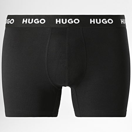 HUGO - Lote de 3 Boxers 50503079 Negro Rojo
