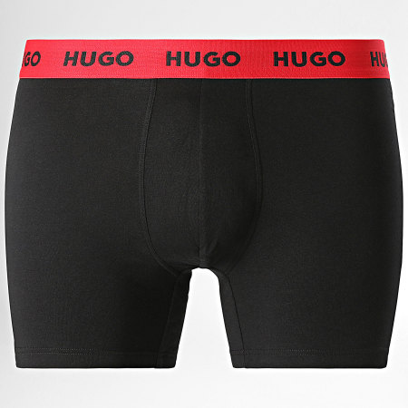 HUGO - Confezione da 3 boxer 50503079 Nero Rosso
