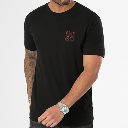 HUGO - Lote de 2 camisetas Dimento 50492550 Negro