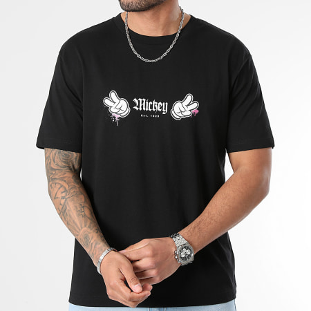Mickey - Mickey Mano Delantera Madrid Tee Shirt Negro