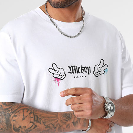 Mickey - Maglietta Mickey Front Hand Vice bianca