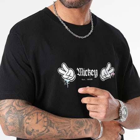 Mickey - Camiseta Mickey Front Hand Vice Negra