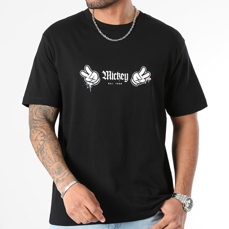 Mickey - Camiseta Mickey Front Hand Vice Negra