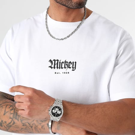 Mickey - Tee Shirt Mickey Back Hand Chicago Blanc