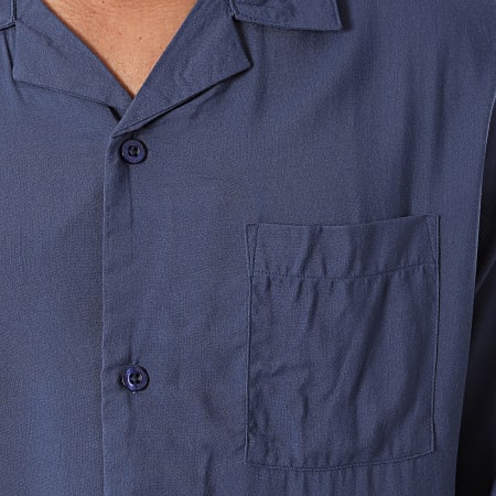 MZ72 - Camicia a maniche corte blu navy
