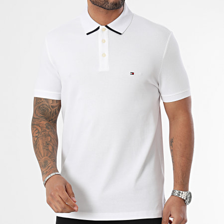 Tommy Hilfiger - Polo Manches Courtes Monotype Undercollar 4754 Blanc