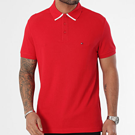 Tommy Hilfiger - Polo Manches Courtes Monotype Undercollar 4754 Rouge