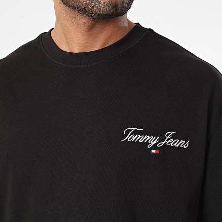 Tommy Jeans - Maglietta oversize Serif Linear 8575 Nero