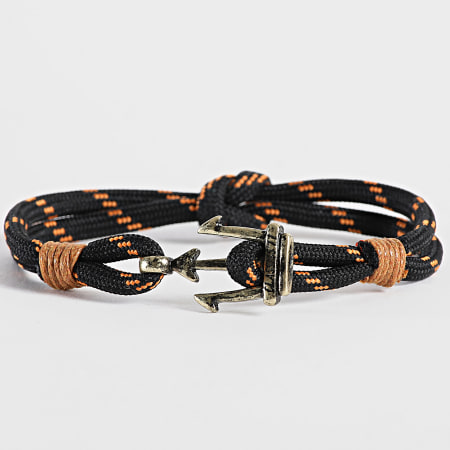 Icon Brand - Bracelet Noir Orange