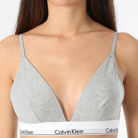 Calvin Klein - Soutien-Gorge Femme QF1061E Gris Chiné