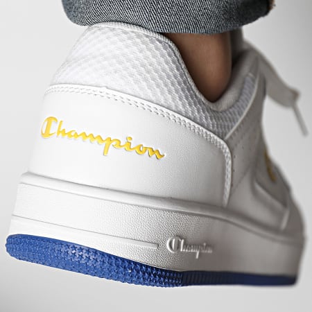 Champion - Sneaker Rebound Summerized Low S22186 Bianco Blu Reale Giallo
