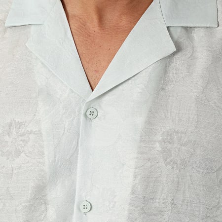 Frilivin - Camicia a maniche corte verde chiaro con fiori
