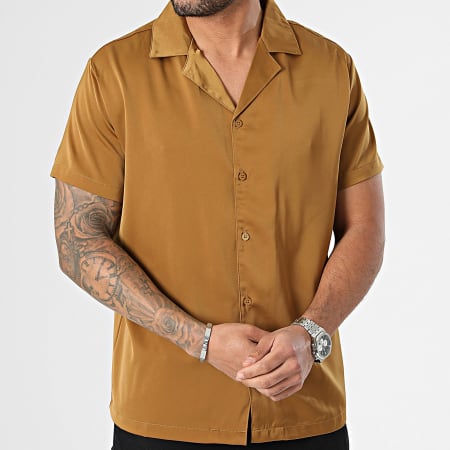 Frilivin - Camicia a maniche corte color cammello