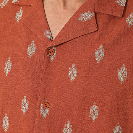 Frilivin - Camisa de manga corta rojo ladrillo