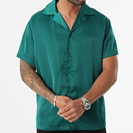 Frilivin - Camicia a maniche corte verde scuro