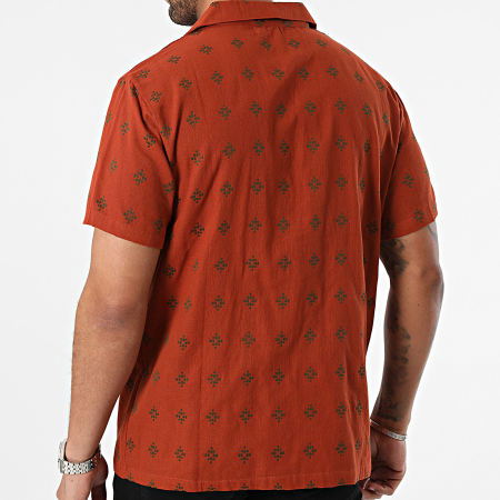 Frilivin - Camicia a maniche corte rosso mattone