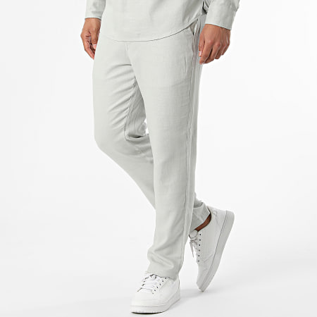 Frilivin - Set camicia e pantaloni grigi a maniche lunghe