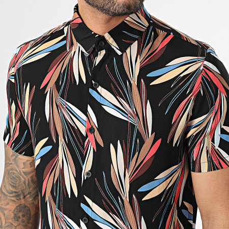 Chemise Courrèges Manches Courtes Noir - Taille XL (44), Col Brodé, Vintage, Coton, Occasion Très Bon état