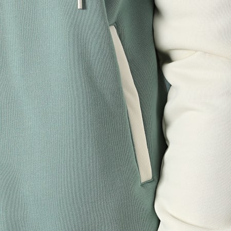 Frilivin - Chaqueta con capucha Verde claro Blanco