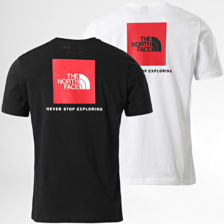 The North Face - Pack De 2 Camisetas Redbox A87NP Blanco Negro