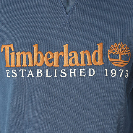 Timberland - Felpa con girocollo e logo a ricamo A2FEQ Blu