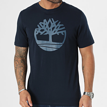 Timberland - Tee Shirt Tree Logo A2C2R Bleu Marine Bleu