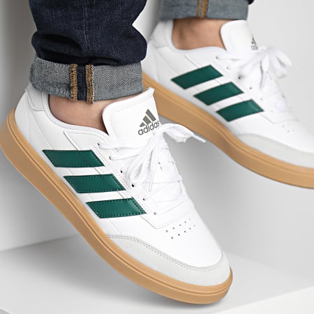 Adidas Sportswear - Courtblock Sneakers IF6505 Footwear White Core Green Wonder Silver
