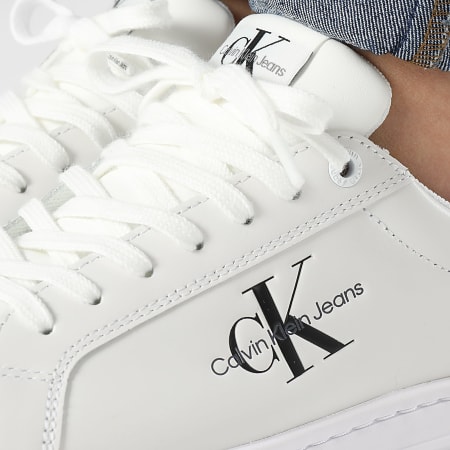Calvin Klein - Bold Platf Low Lace 1431 Bright White Black Sneakers donna