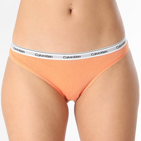 Calvin Klein - Juego de 3 calzoncillos para mujer QD5207E Orange Violet Heather Grey