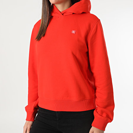 Calvin Klein - Sudadera con capucha para mujer 3227 Rojo