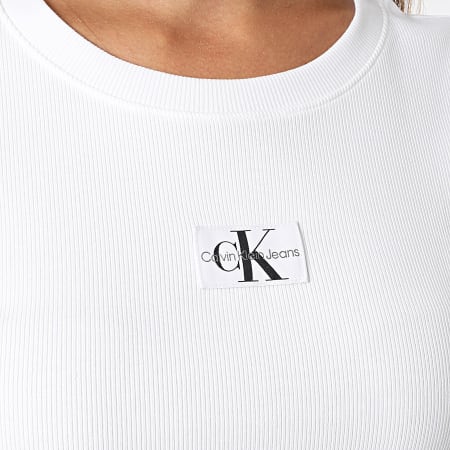 Calvin Klein - Tee Shirt Slim Femme 3358 Blanc