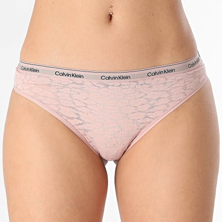 Calvin Klein - Paquete brasileño de 3 pares para mujer QD5225E Blanco Rosa Negro