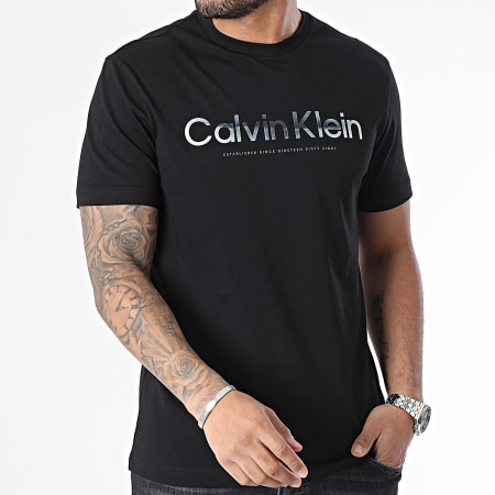 Calvin Klein - Tee Shirt Diffused Logo 2497 Noir