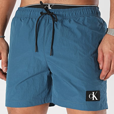 Calvin Klein - Shorts de baño Medium Double WB 0981 Azul Marino