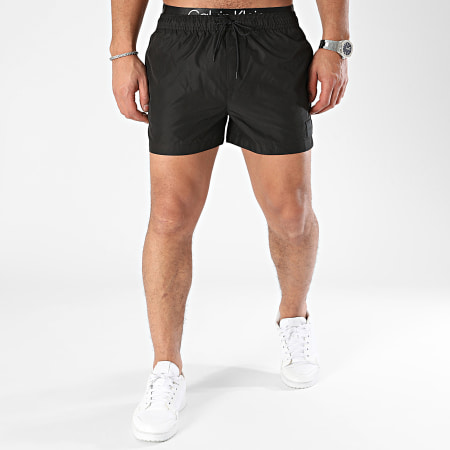 Calvin Klein - Pantaloncini da bagno con doppia cintura 0947 nero