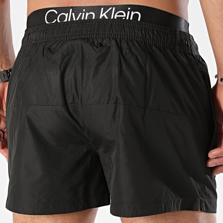Calvin Klein - Pantaloncini da bagno con doppia cintura 0947 nero
