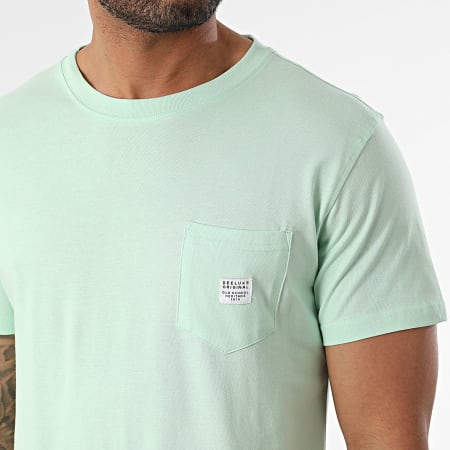 Deeluxe - Camiseta de bolsillo Basito P1001M Verde claro