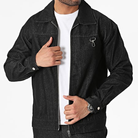 Frilivin - Set giacca e pantaloni con zip nera
