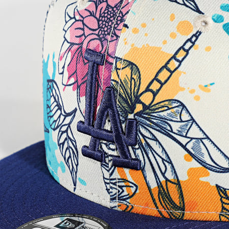 New Era - Casquette Snapback 9Fifty Spring Los Angeles Lakers 60433881 Beige Bleu Marine Floral