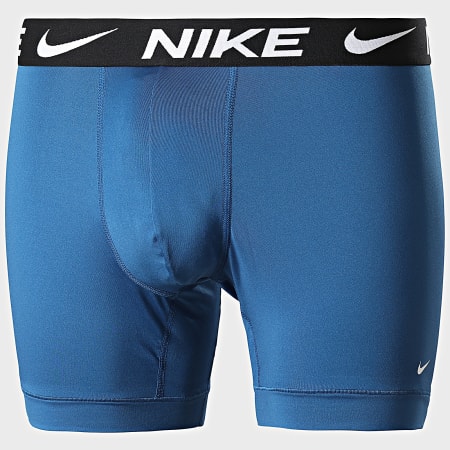 Nike - Juego de 3 bóxers Dri-Fit Essential Micro KE1157 Gris Azul Burdeos